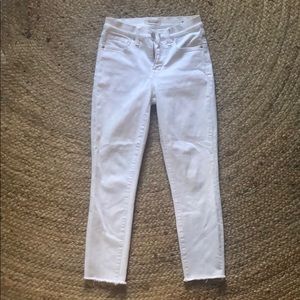 madewell skinny jeans - white